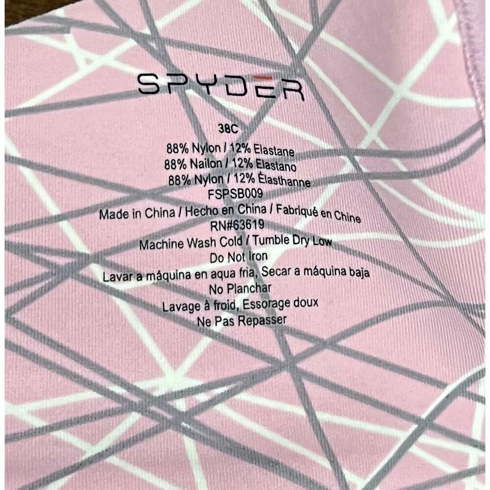 Spyder 2-Pack Laser-Cut Push-Up Bras Pink & Heather Grey Everyday Athletic 38C - Picture 7 of 13